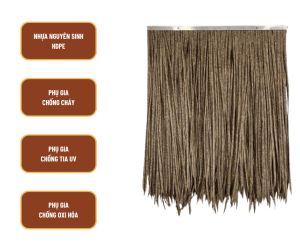 Rơm Nhân Tạo Mái Lá Thẩm Mỹ & Lâu Bền 2025 2 Kết cấu cột trụ rơm nhân tạo cho không gian nghỉ dưỡng