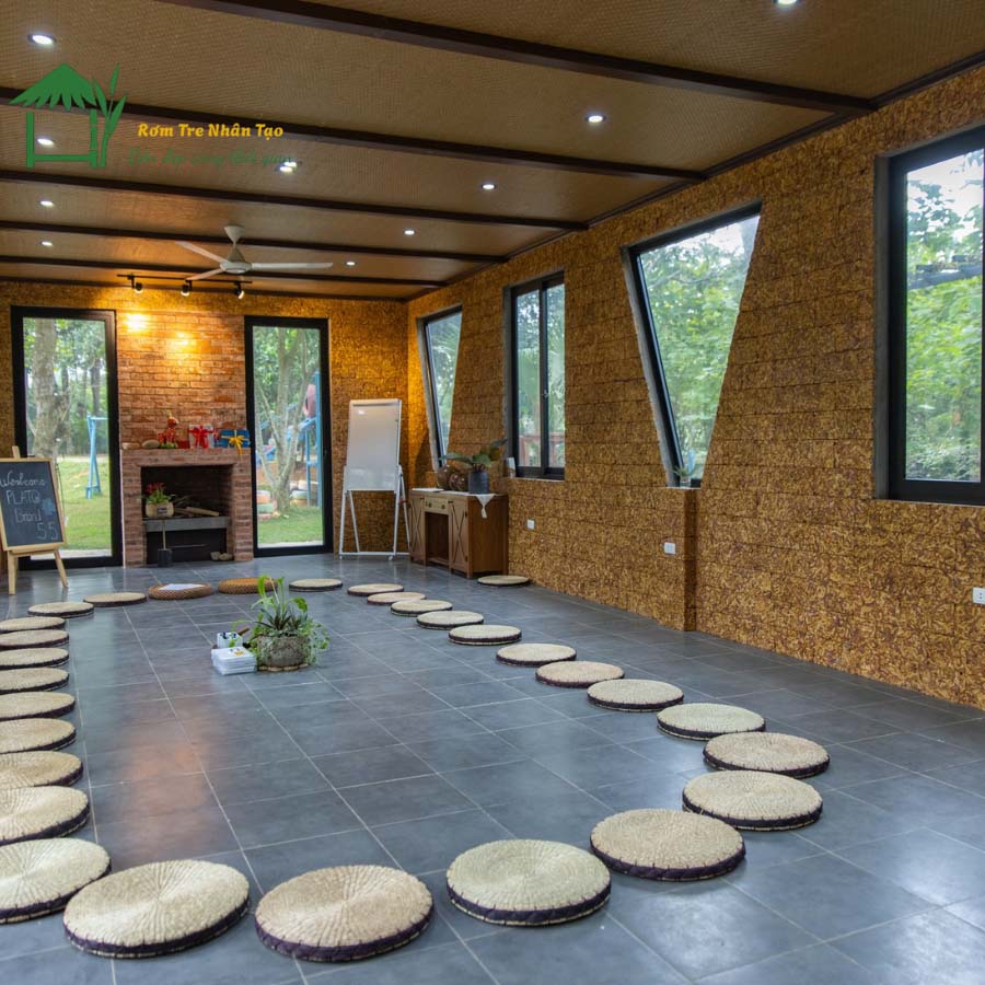 5 Mẫu Mê Bồ Nhân Tạo Decor Trần Cho Nhà Hàng Interconnection Mỹ Đình 3 Trần cót ép nhân tạo tại nhà hàng