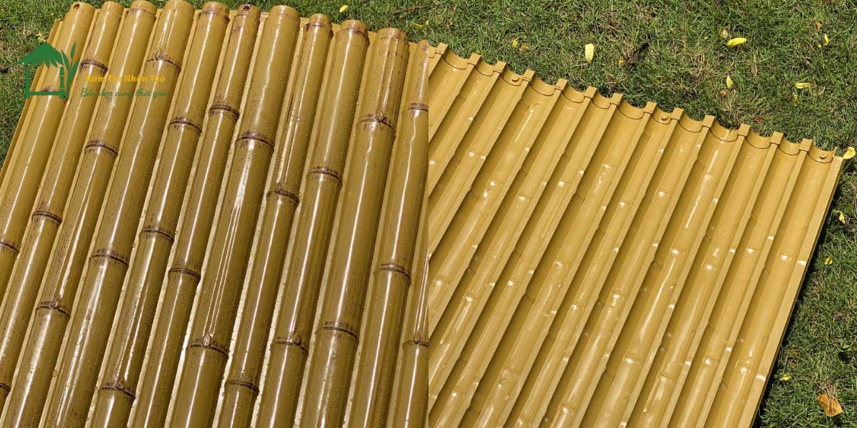 Hai mặt của tấm tre nhân tạo