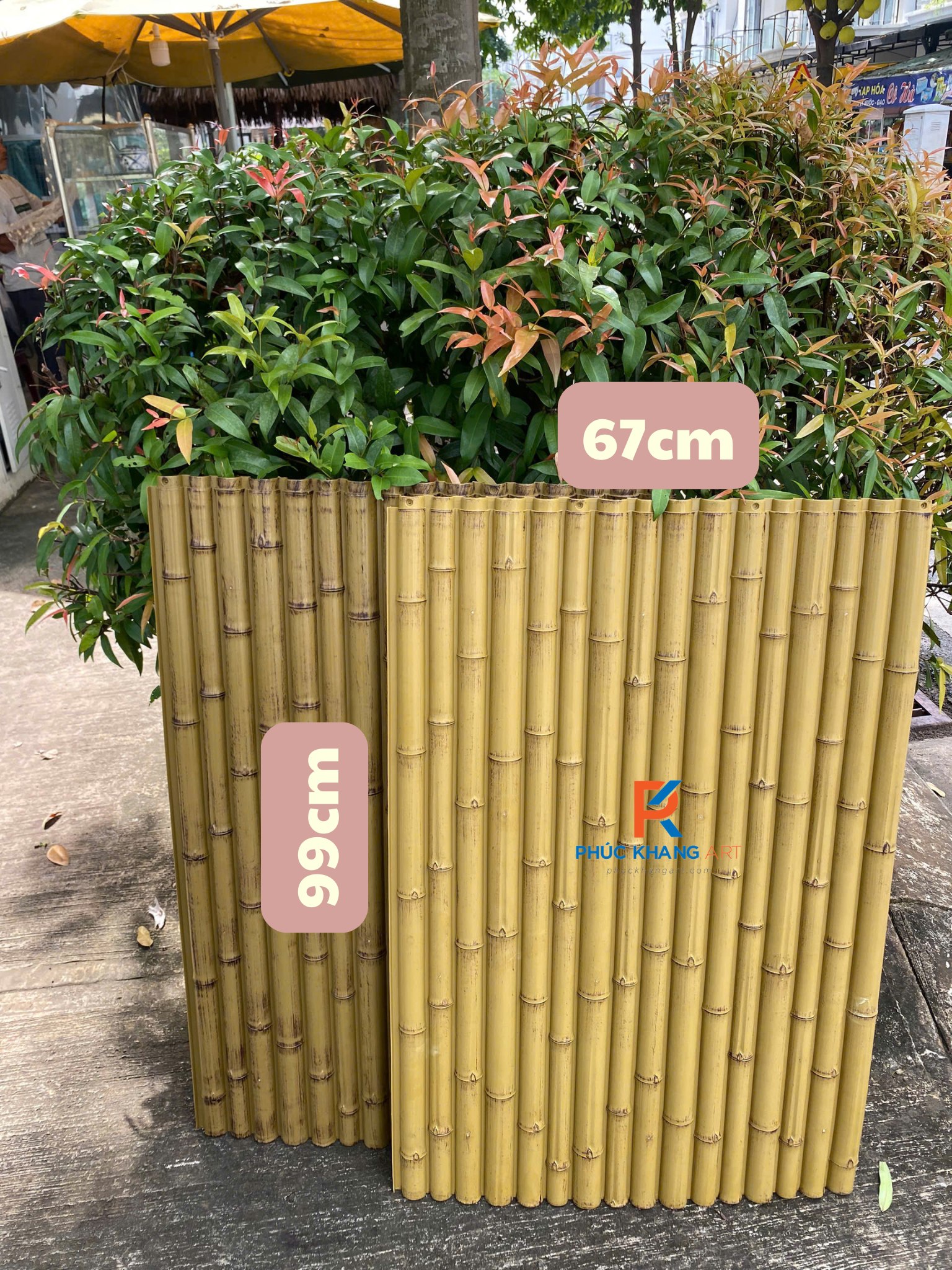 Tấm Tre Nhân Tạo 8 Tấm tre nhân tạo kcihs thước 99cm*67cm