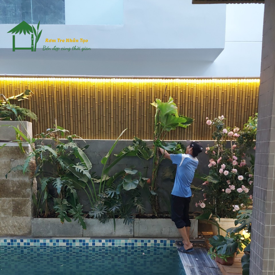 Tấm tre nhân tạo ốp rào bền bỉ