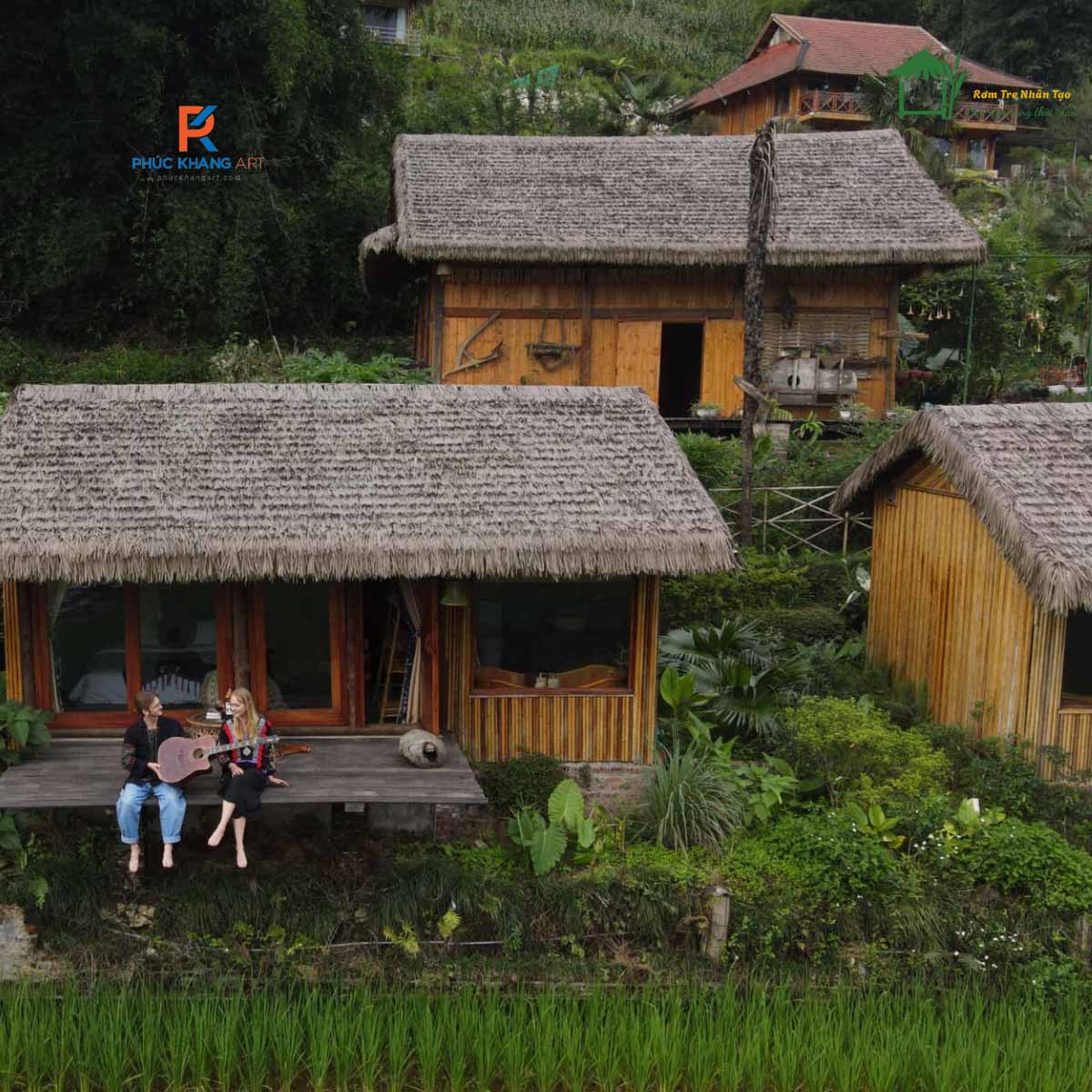 Dự Án Lợp Mái Rơm Nhân Tạo Cho 12 Căn BungaLow - ECO PALMS HOUSE SAPA 8 Khu nghỉ dưỡng nổi bật với hệ mái rơm nhân tạo tạo nên vẻ đẹp hài hòa với thiên nhiên
