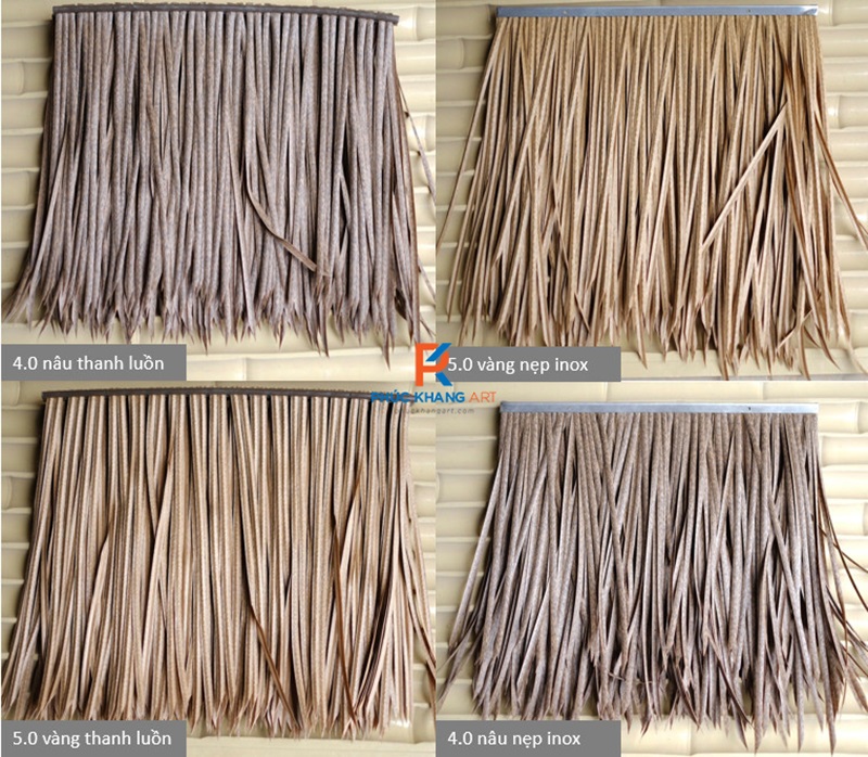 6 Điều Bạn Cần Biết Trước Khi Thi Công Mái Tranh Nhân Tạo 1 Bốn mẫu mái tranh nhân tạo cơ bản