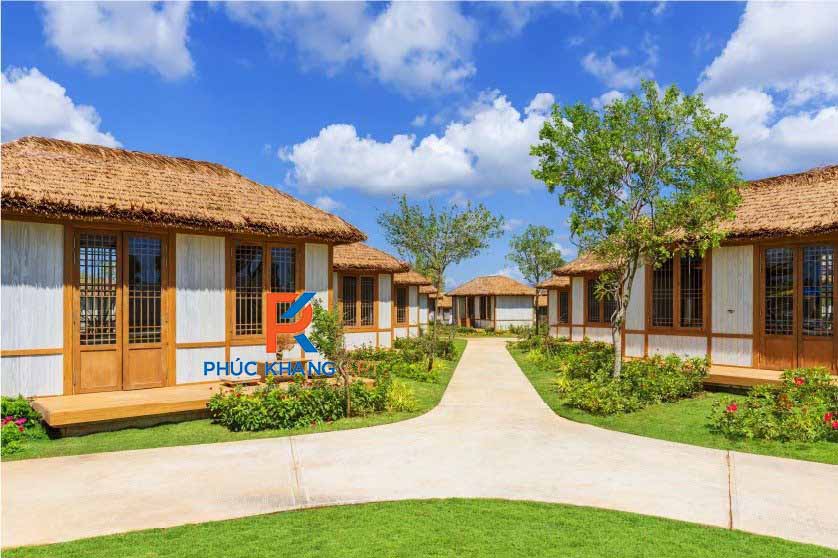 Không gian nghỉ dưỡng cao cấp với mái rơm nhân tạo tại K-Town Novaland