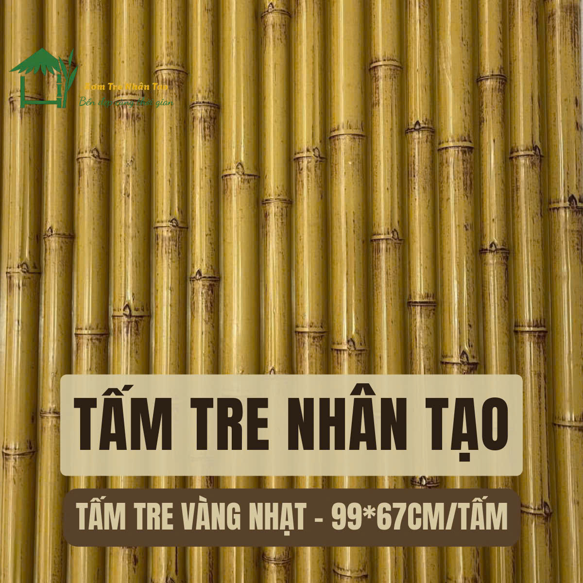 Phên Tre Nhân Tạo: Vật Liệu Trang Trí Mới Cho Không Gian Sống Hiện Đại 3 Phên tre nhân tạo màu vàng nhạt