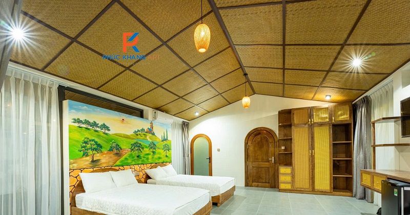 Trần cót ép nhân tạo cho không gian homestay cực đẳng cấp