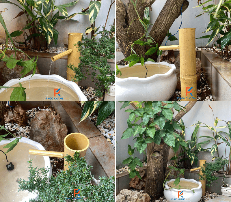 Vòi nước ống tre nhựa