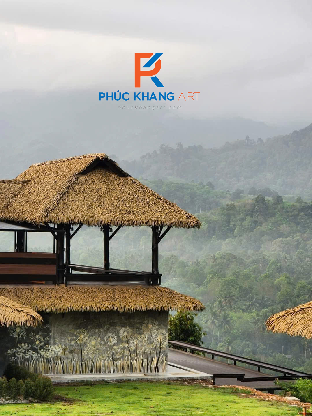 Lý tưởng cho quán café sân vườn, homestay hay khu resort. Thiết kế mái hình nón, kết hợp bàn ghế tre mây tạo cảm giác thư giãn, gần gũi thiên nhiên.