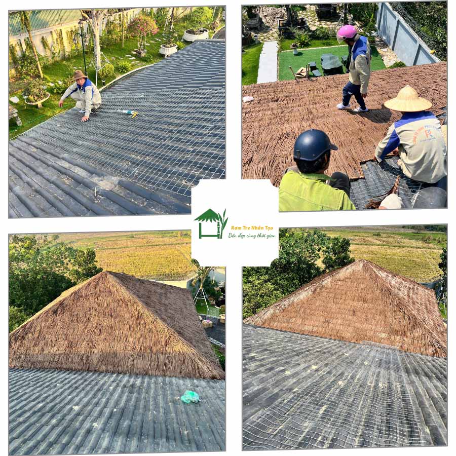 Các bước trước khi thi công rơm nhựa nhân tạo