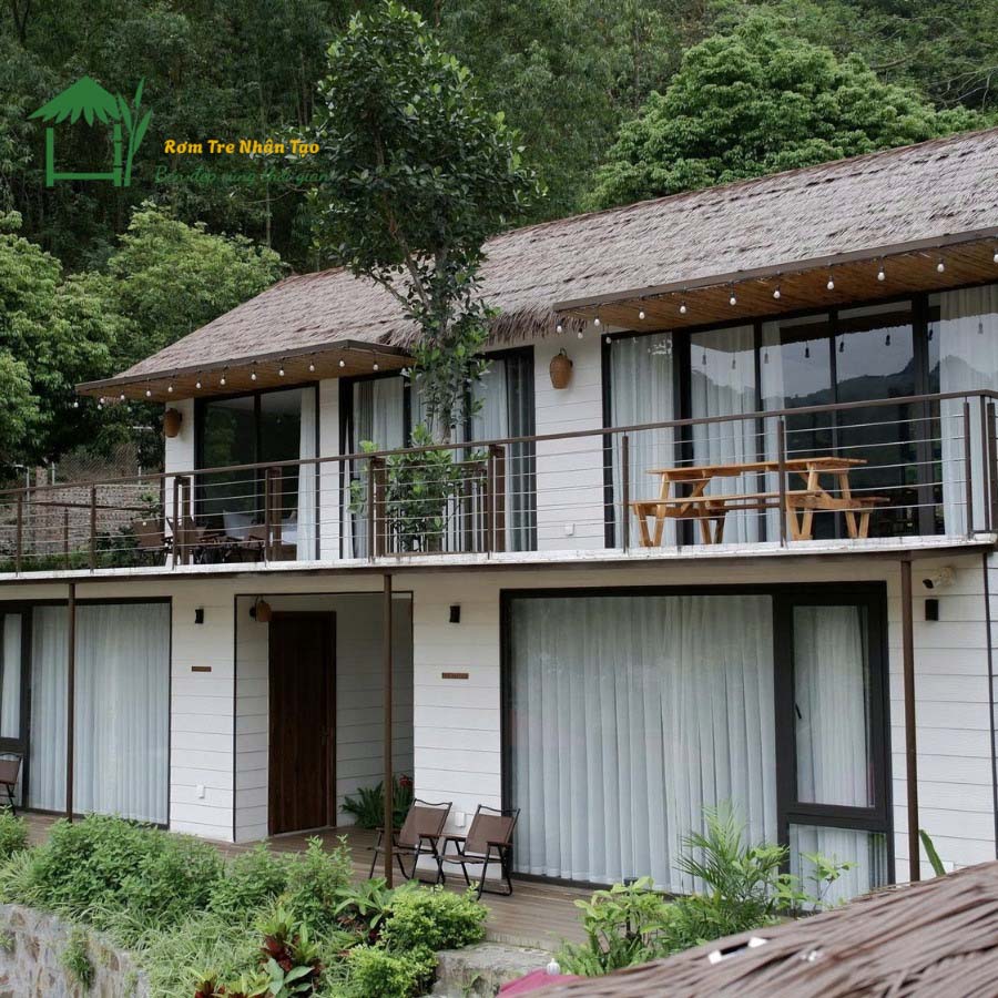 5 Lý Do Nhiều Resort Ở Lạng Sơn Chuyển Từ Rơm Thật Sang Rơm Nhân Tạo 8 Mái rơm nhân tạo tại Yên Hidden Valley