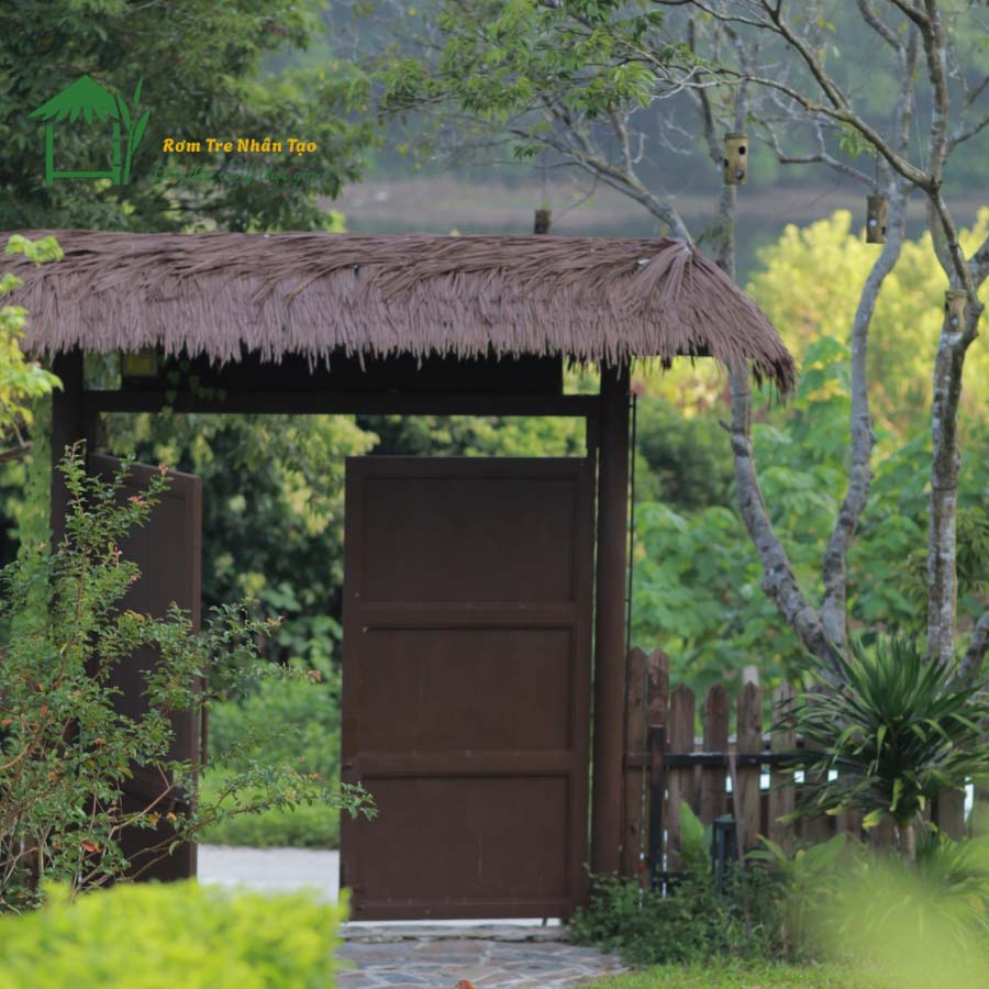 Cổng rơm nhân tạo choi Homestay