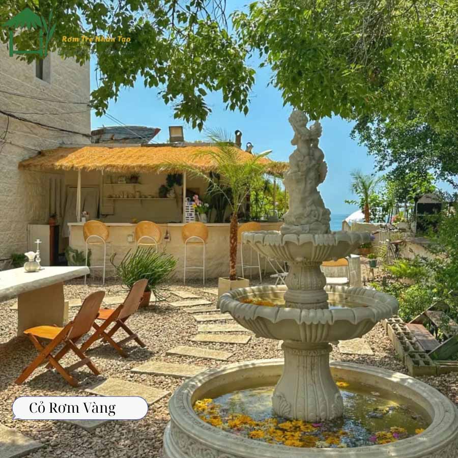 Quán cafe phong cách Hàn Quốc với cỏ rơm vàng