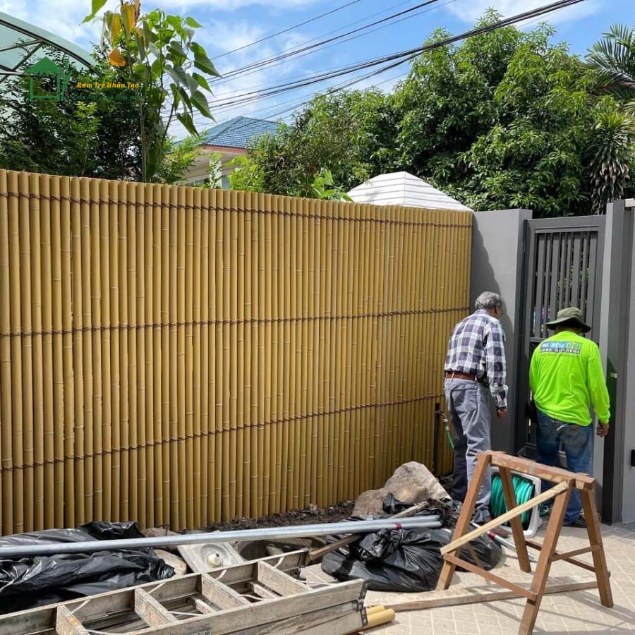 Vách tre nhân tạo từ ống tre nhân tạo
