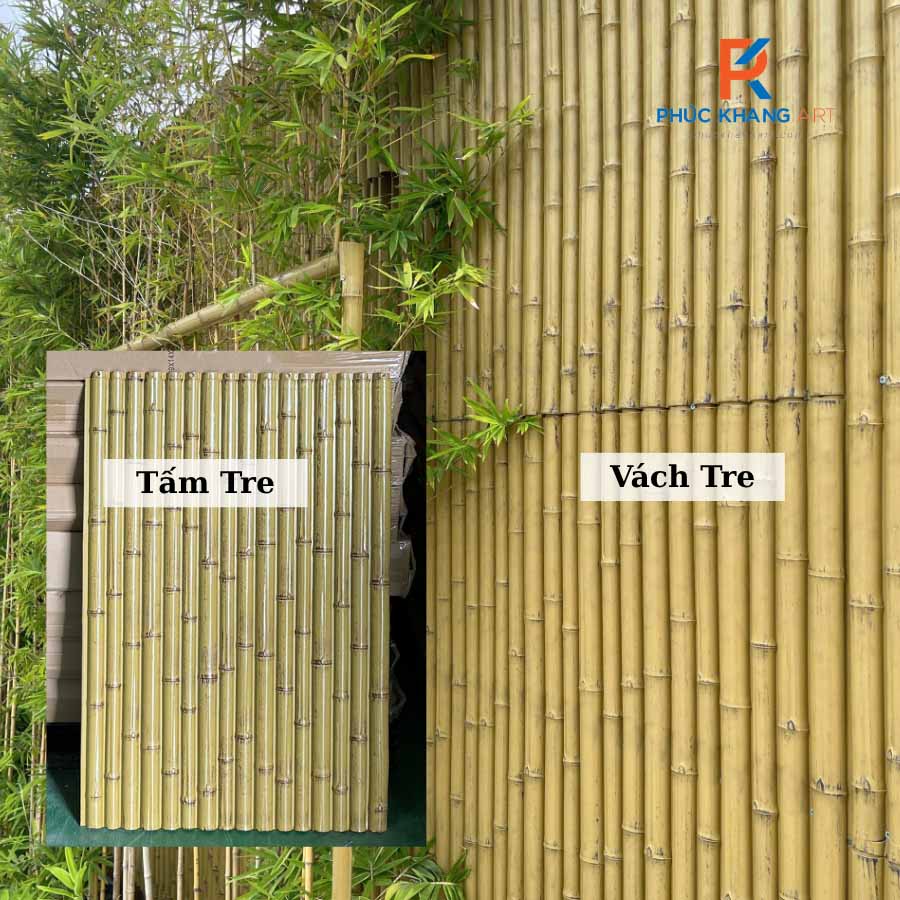 Tấm tre nhân tạo ráp nối tạo vách ngăn trang trí