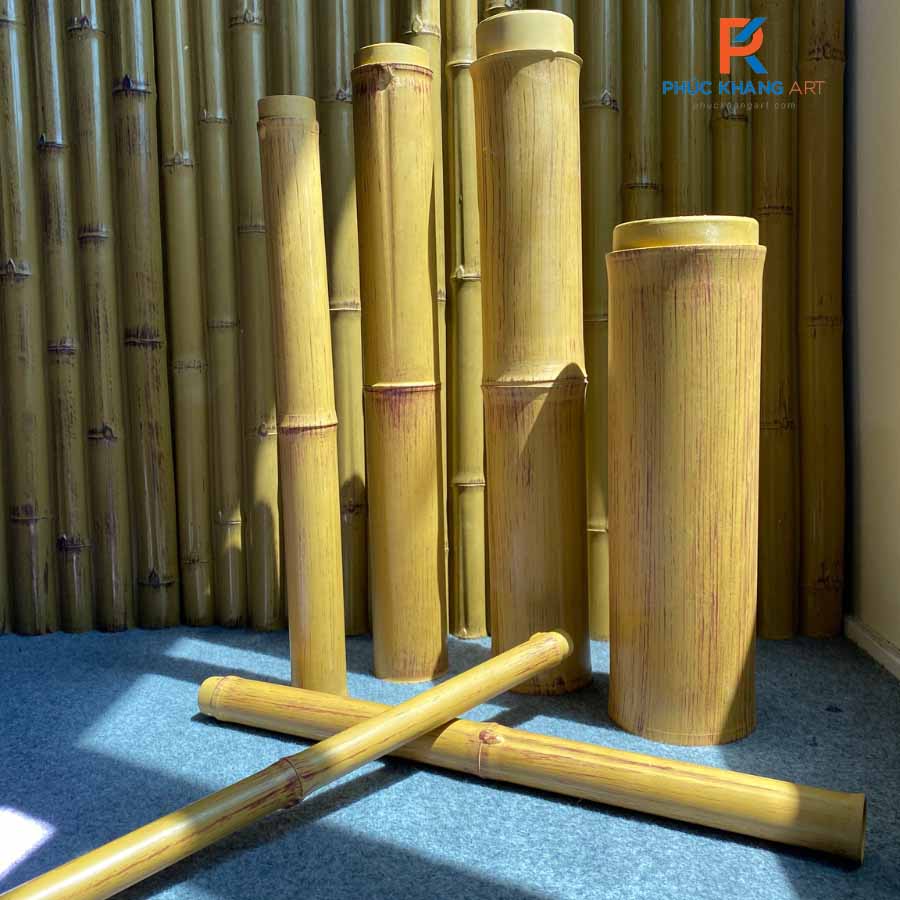 Ống tre nhân tạo màu vàng nhạt, nhiều kích thước tại Lâm Đồng