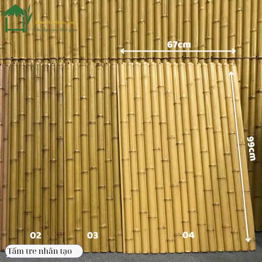Thông tin kích thước, màu sắc tấm tre nhân tạo