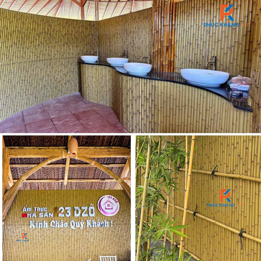 Trang trí nhà hàng bằng tre nhân tạo – Đẹp, mộc mạc, tiết kiệm