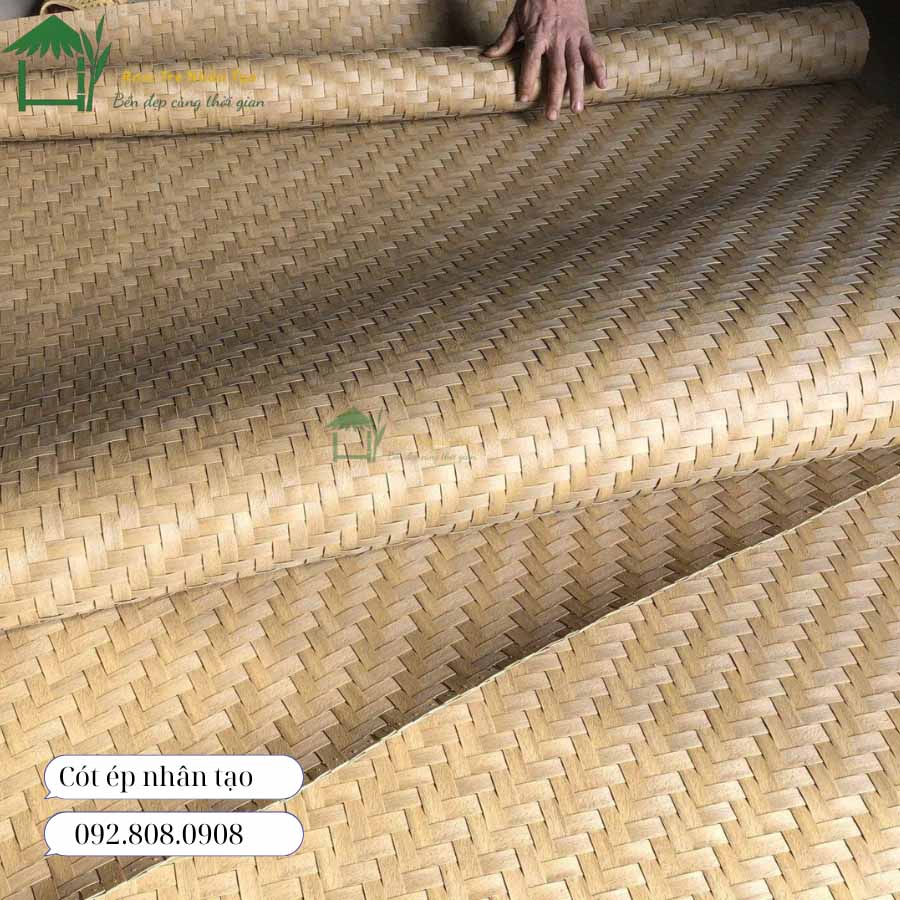 Cót ép nhân tạo màu vàng trơn