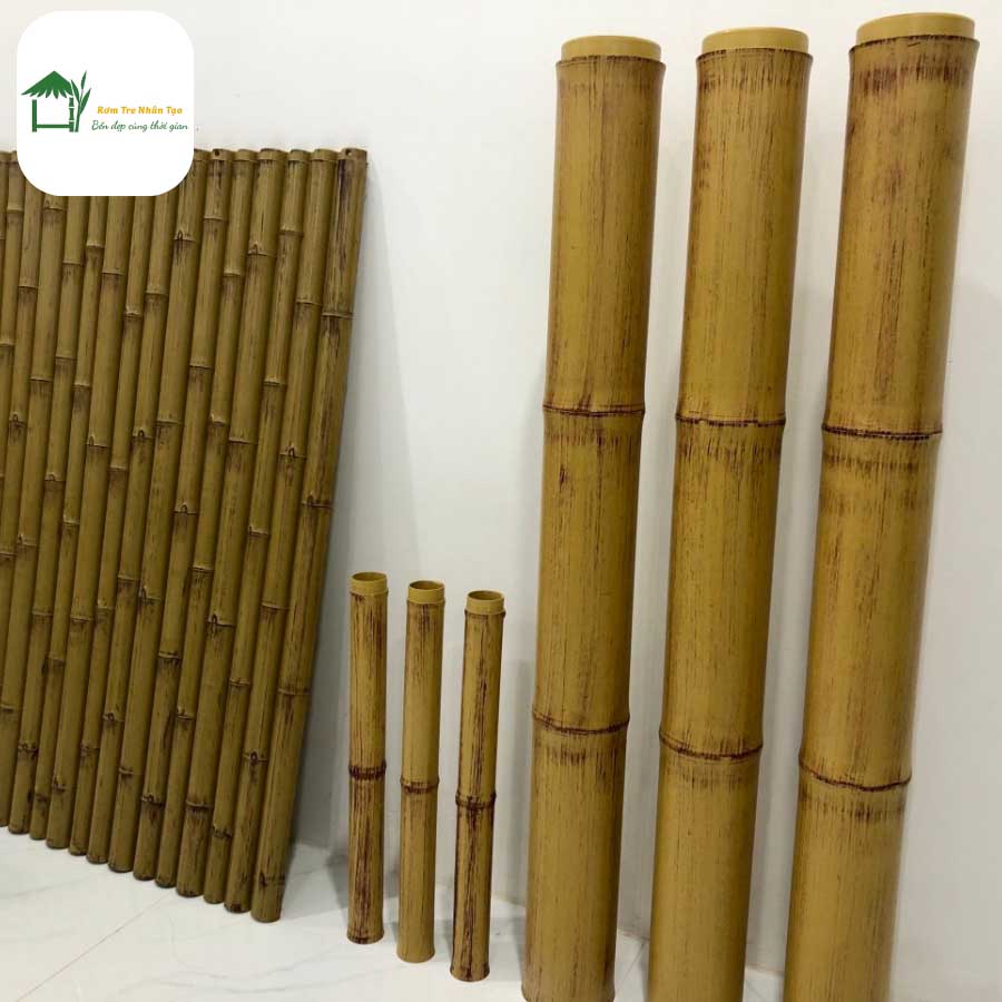 Ống tre nhân tạo với nhiều kích thước cho trang trí kiến trúc.