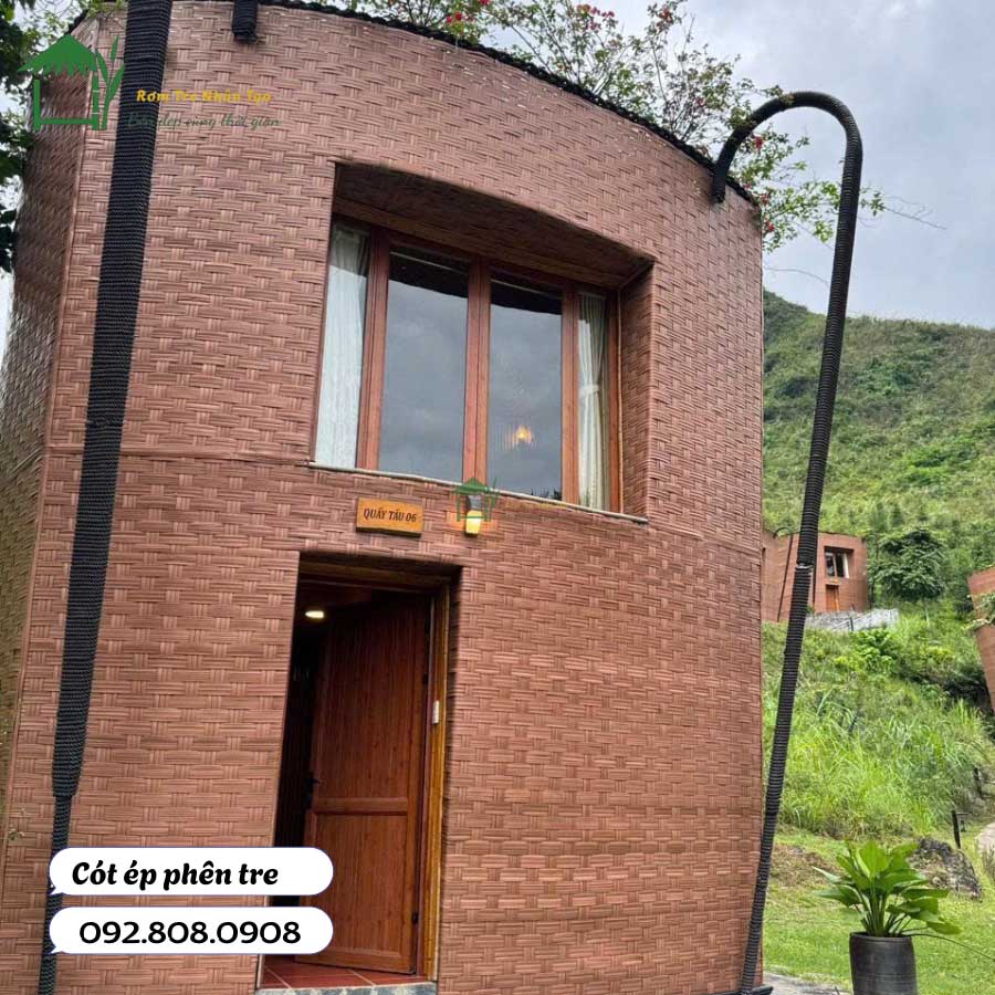 Thiết kế độc đáo homestay Quẩy Tấu Hà Giang với cót ép nan tre