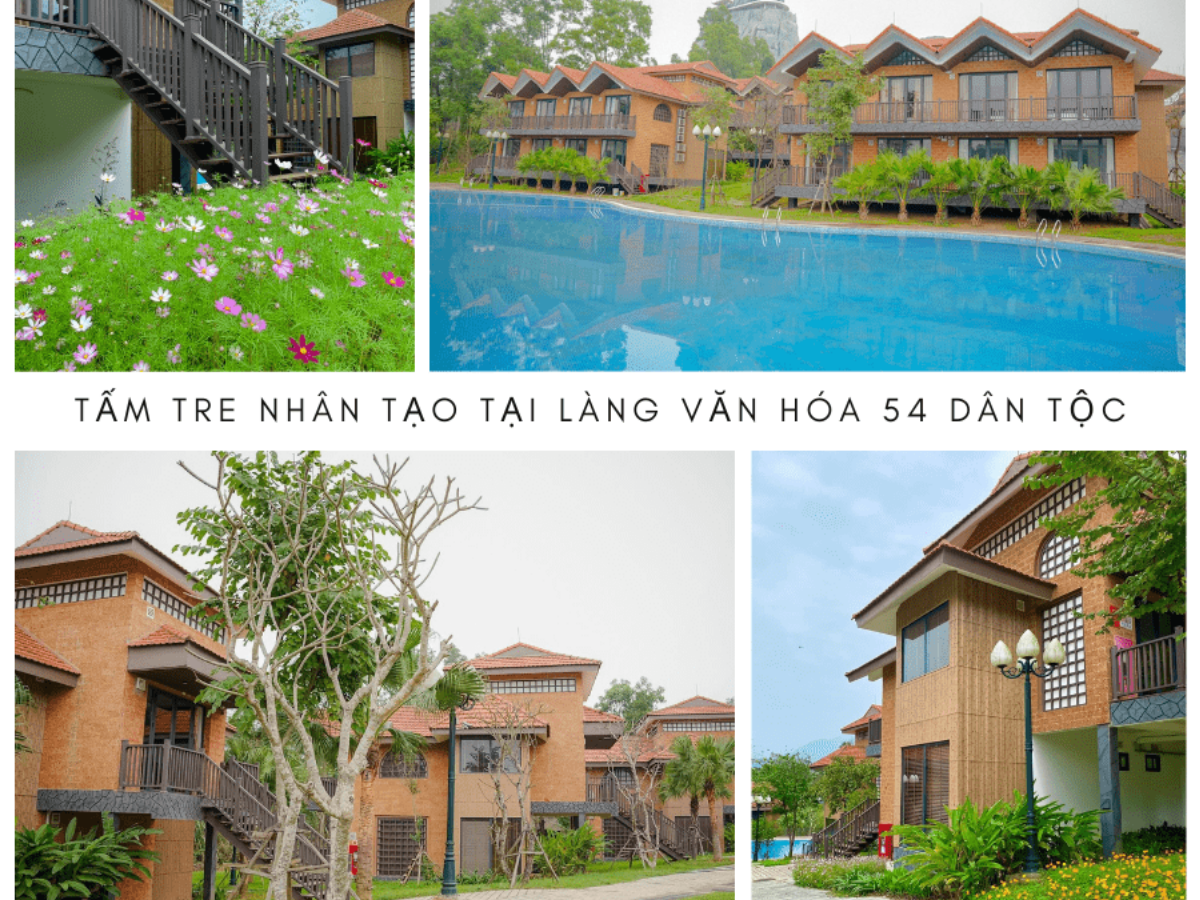 Tấm tre nhân tạo tại Làng Văn Hóa 54 Dân tộc