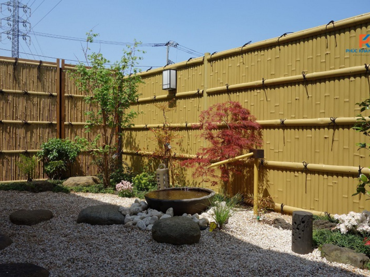 Tường tre nhân tạo đẹp mắt