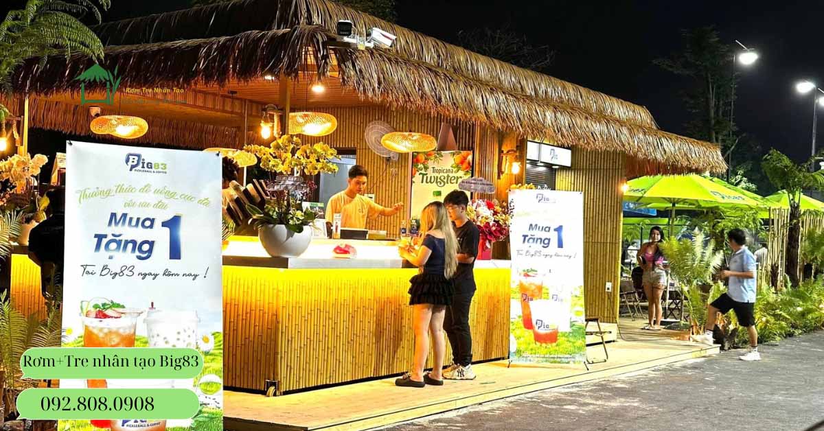 Rơm tre nhân tạo tại Big83 Gò Vấp