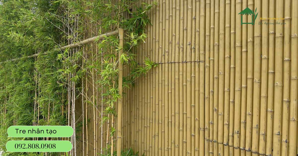 Tường tre bằng nhựa